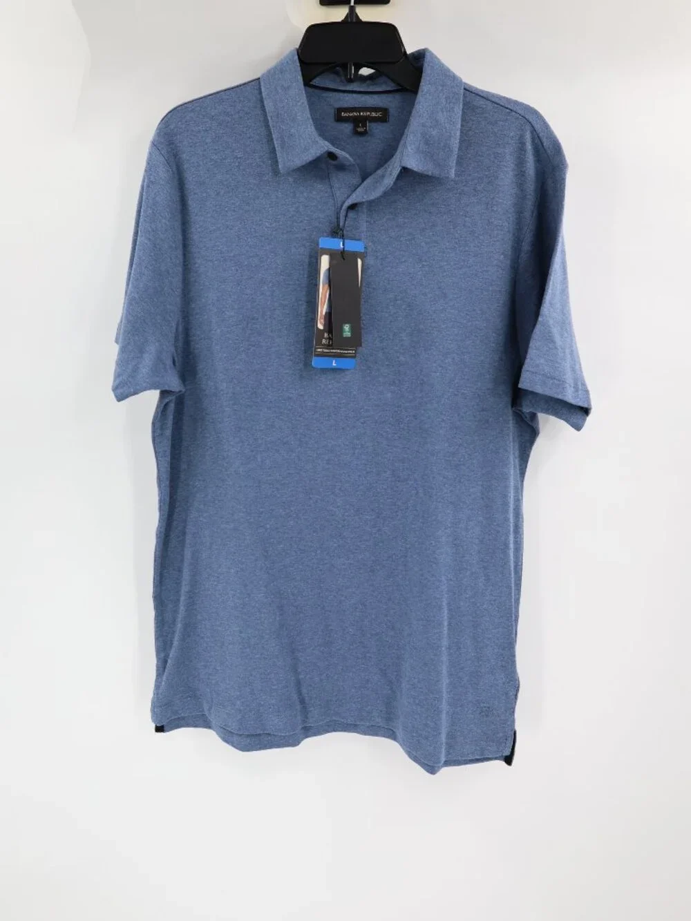 NWT Banana Republic Polo Shirt Men's Large Luxe Touch Performance Short Sleeve